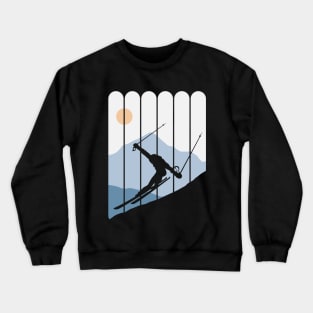 Freestyle Skiing Snow Mountains Landscape Crewneck Sweatshirt